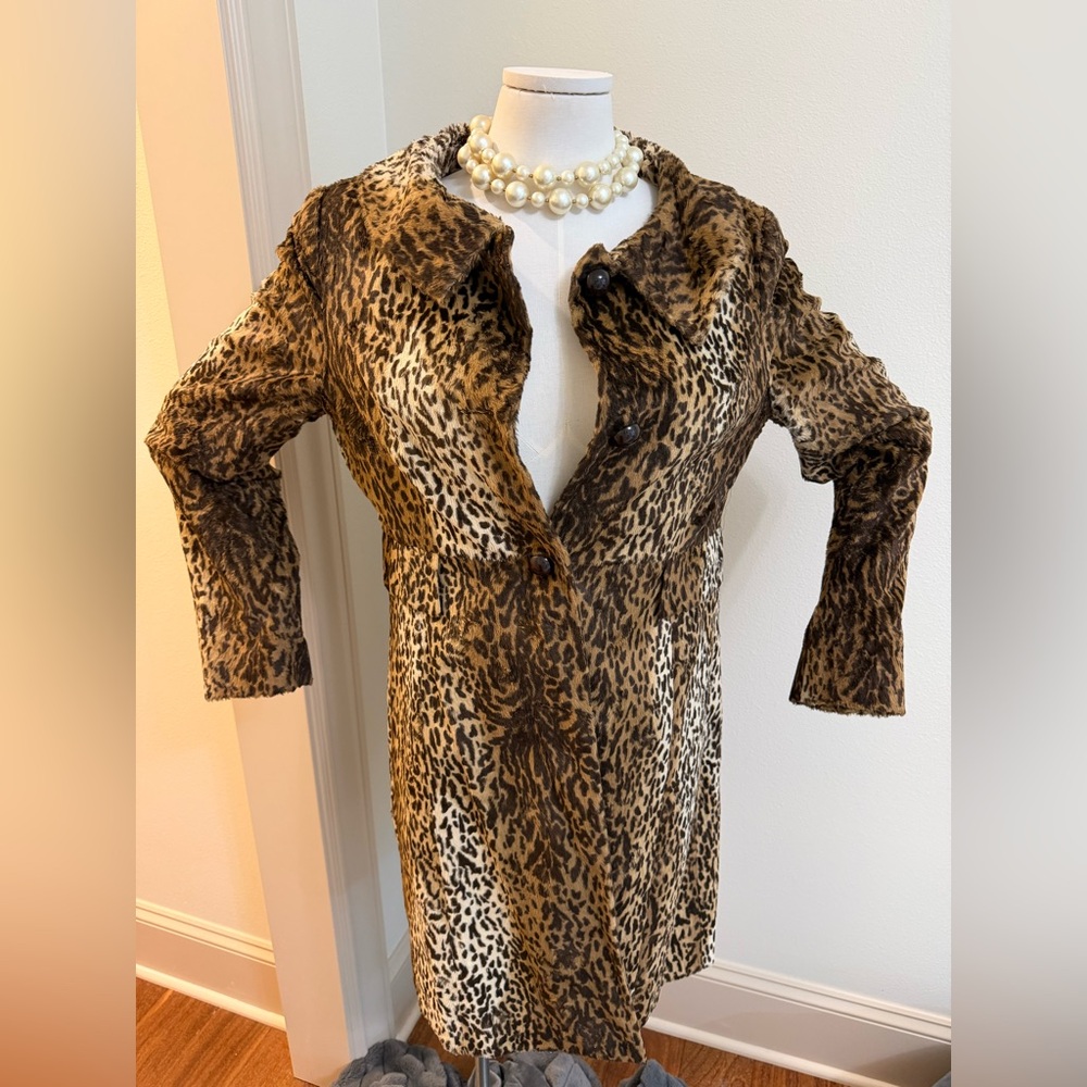Charles Gray, London leopard coat fits size 8 to 10